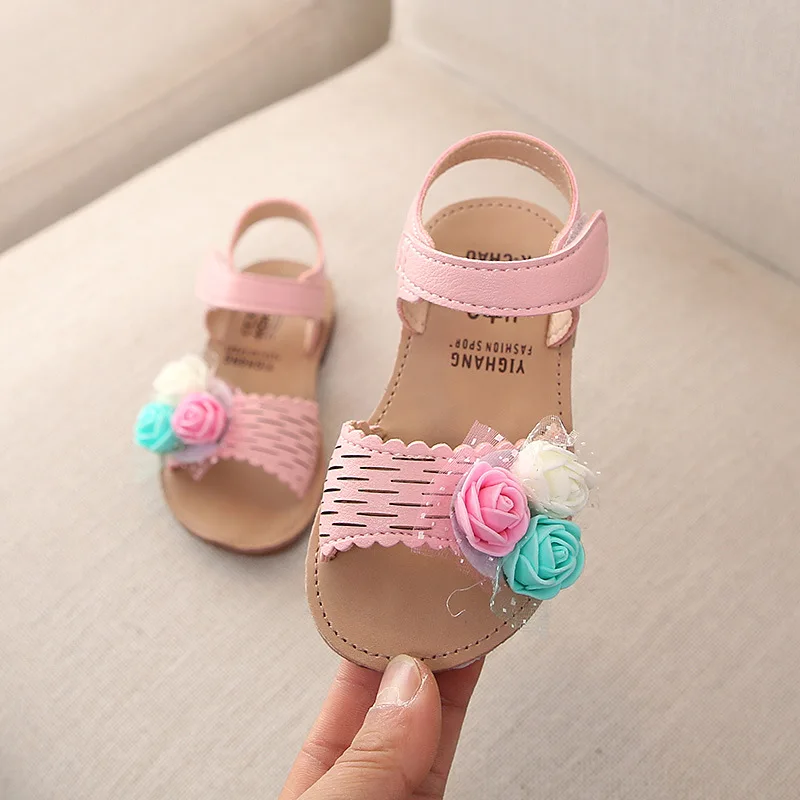 2019 Summer new girls flower sandals Korea style fashion princess shoes small children | Детская одежда и обувь