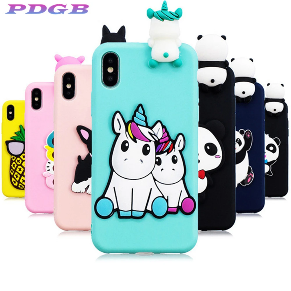 PDBG Мягкий ТПУ чехол для iPhone XS Max Fundas 6 6S 7 8 Plus X XR 5 5S мультяшная кукла игрушка чехлы