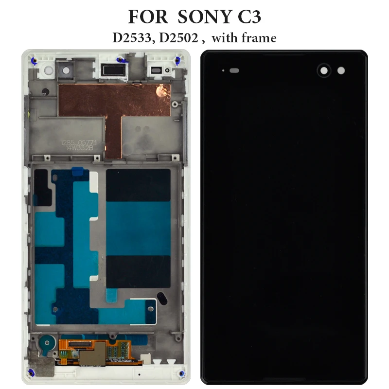 Для Sony Xperia C3 D2533 D2502 сенсорный ЖК-экран с рамкой сменный дисплей для телефона