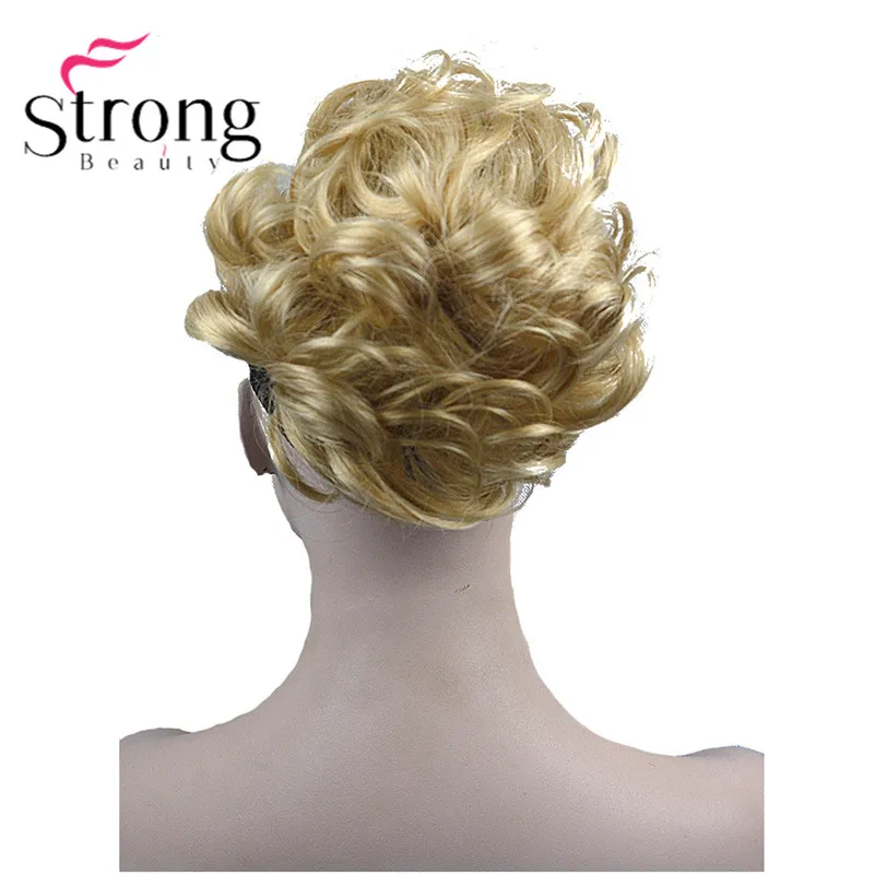 StrongBeauty, короткий конский хвост, накладные волосы, синтетические волосы, волнистые, на заколках, накладные волосы, цвет на выбор