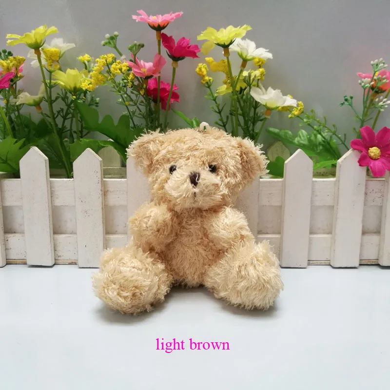 Оптовая продажа плюшевый мишка тедди длиной 10 см из шерсти мягкий Мишка Тедди для