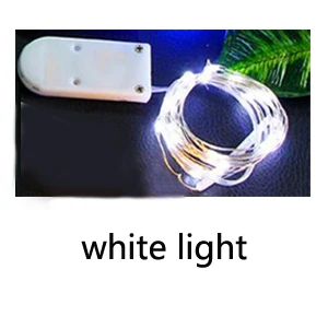 white light Светодиодный строки 1 м серебряной проволоки Фея свет торт фигурки жениха и невесты; Новогодняя Свадебная вечеринка Сделай Сам ремесленные украшения из водонепроницаемого материала - Цвет: white light