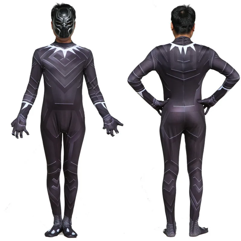 Черная пантера дети женщины взрослые Мальчики Мужчины детские комбинезоны маска