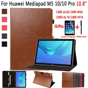 premium leather case for huawei mediapad m5 10 pro 10 8 cmr w19 cmr w09 cmr al09 cover smart case for huawei mediapad m5 10 8 free global shipping