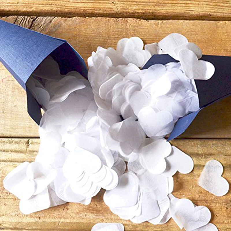 20 г в форме сердца биоразлагаемые бросая свадебные конфетти поп-Push шар для