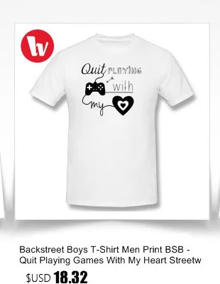 Backstreet/футболка для мальчиков, Мужская Уличная Футболка с принтом BSB-Quit Playing Games With My Heart, Повседневная футболка, хлопковые футболки