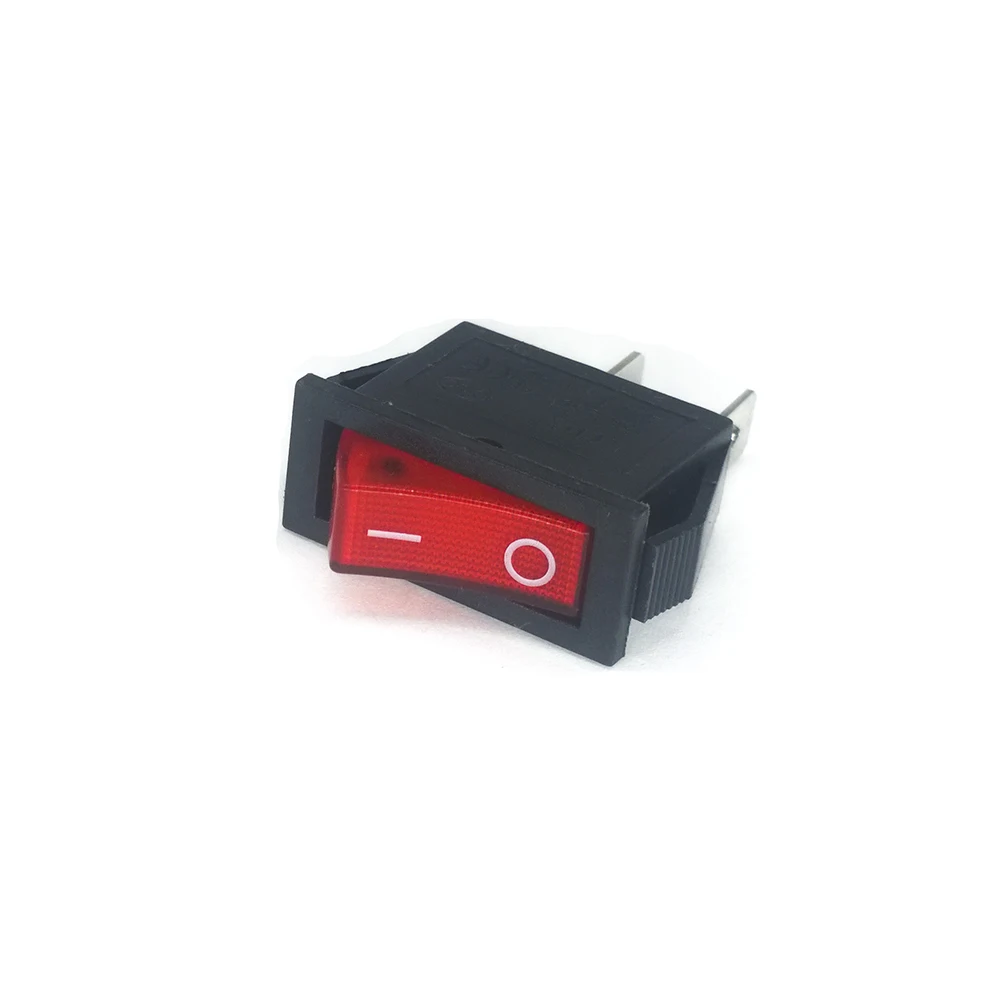 5 шт./лот KCD3 30*13 мм красный светодиод SPST 2PIN 15A 250 В защелкивающийся переключатель