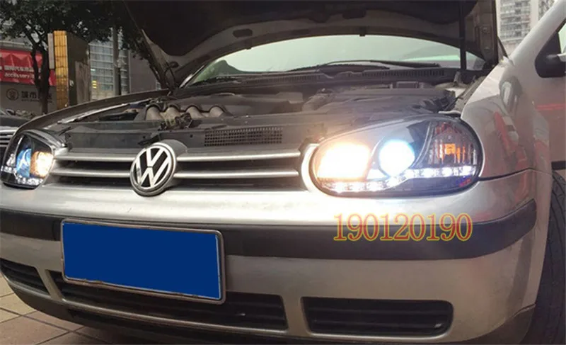 

VLAND manufacturer for Car head lamp for Golf4 LED Headlight 2004-2008 H7 Xenon Lamps with Led Bar Lamp Plug and Play