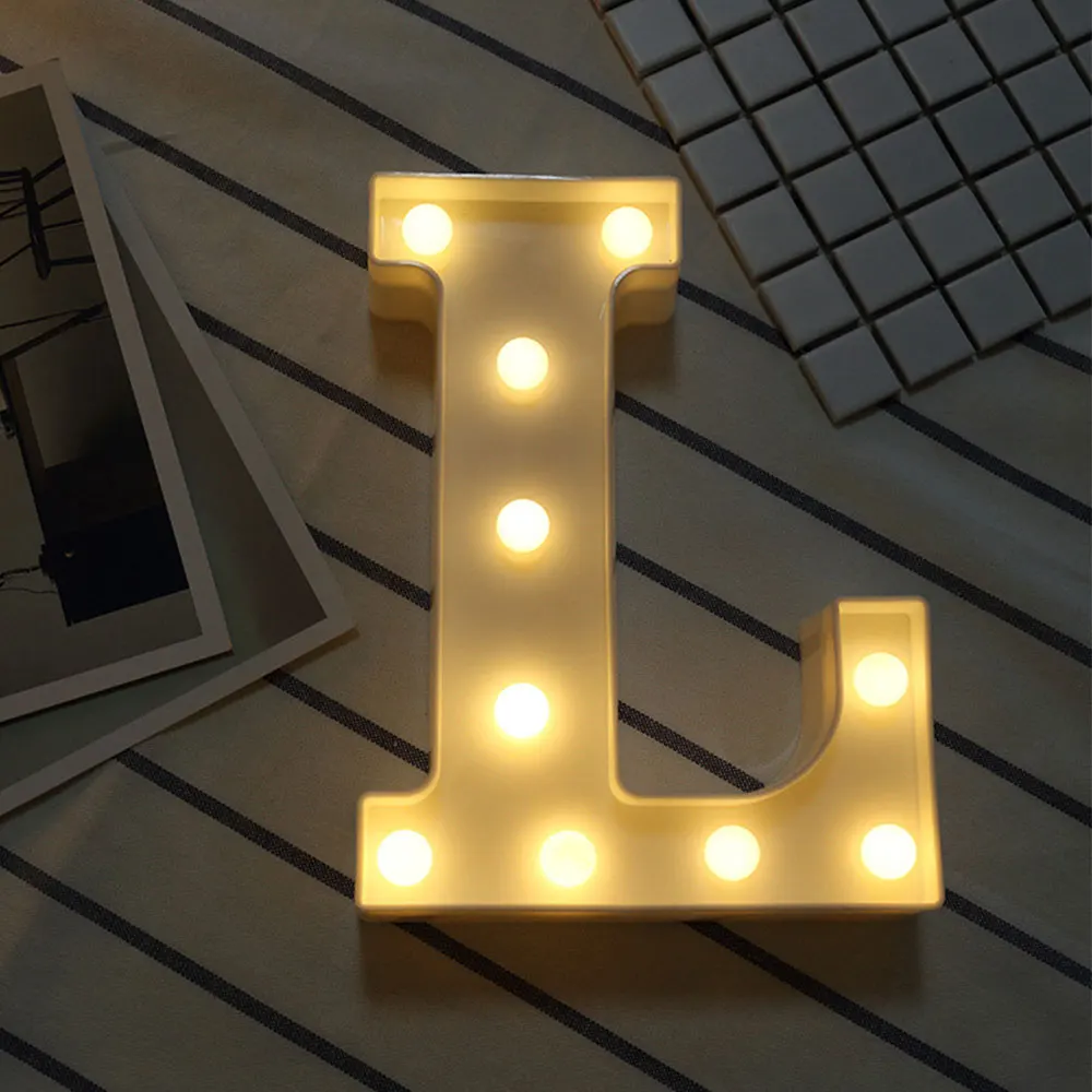 Светодиодный светильник Свадебный цирк стоящий белый знак аксессуары имя