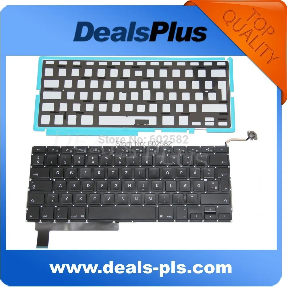 

NEW Danish DK Denmark Keyboard with Backlit Backlight For Macbook Pro 15" A1286 2009 2010 2011 2012 year