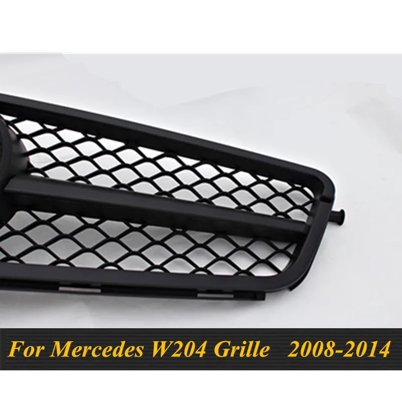 Автомобильная гоночная решетка для Mercedes Benz W204 2008 2014 C200 C300 C350 гриль с эмблемой хром