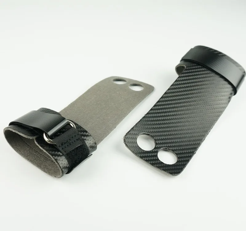 2hole carbon black 1 пара захватов для тренажерного зала из углеродного волокна для тяжелой атлетики, перчатки для штанги, подтягивающие тренировки, бодибилдинг, фитнес - Цвет: 2hole carbon black