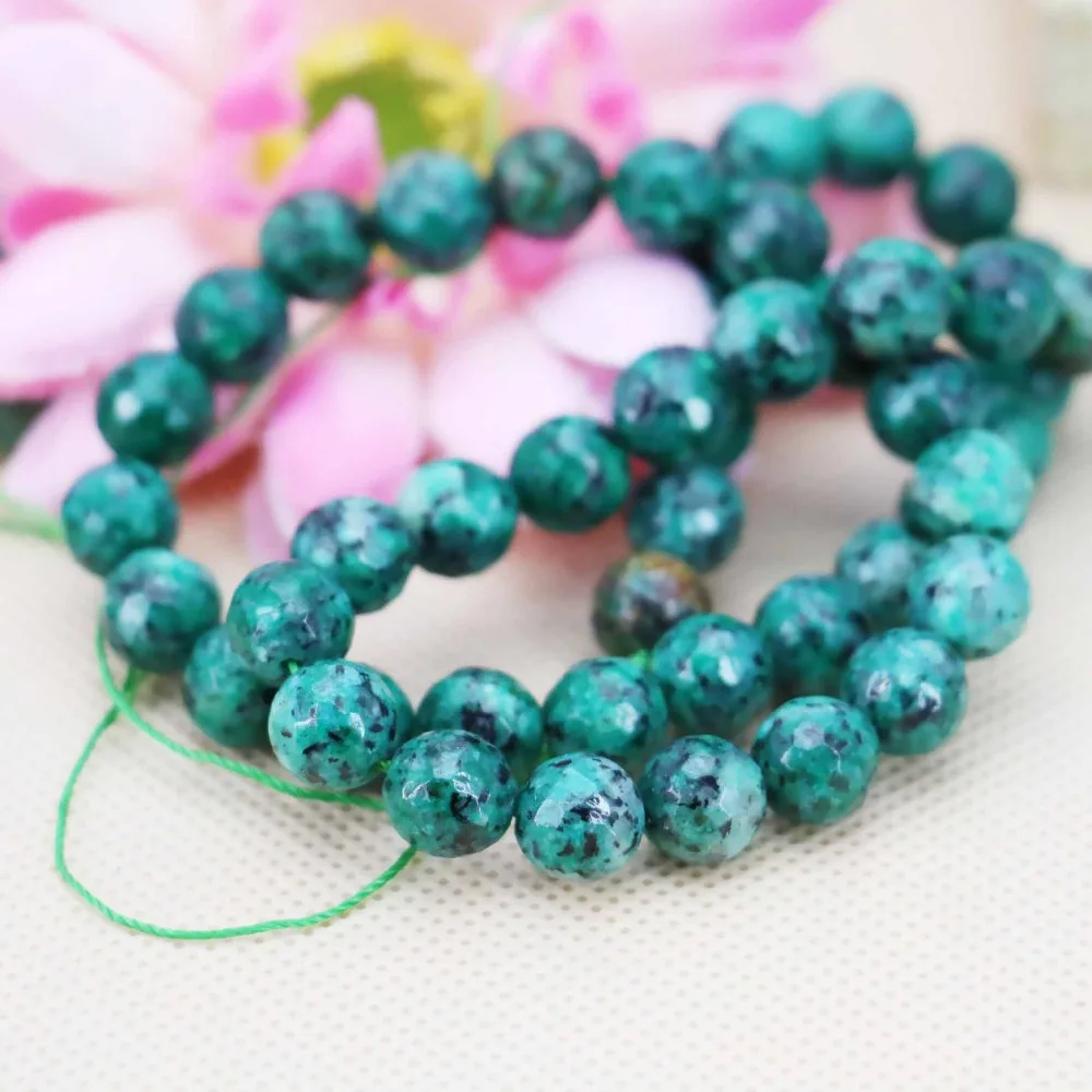 8mm Accessories Faceted Spot Ethnic Chic Aventurine Loose Beads Stripe Stone DIY 15inch Fashion Jewelry Making Design Wholesale | Украшения