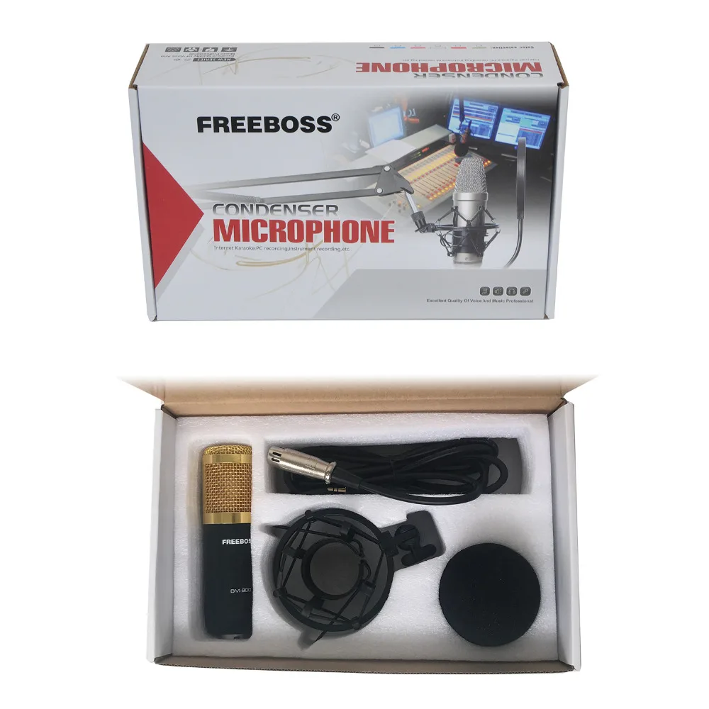BM 800 48V Мощность Phantom металлический амортизатор Mount Professional Studio Запись хорового