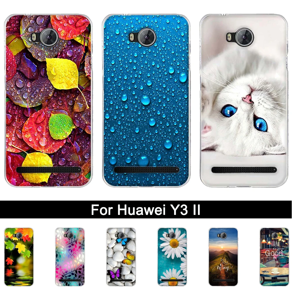 Чехол для Huawei Y3 II 2 с принтом мягкая задняя крышка из ТПУ Y3II Y32 силиконовые