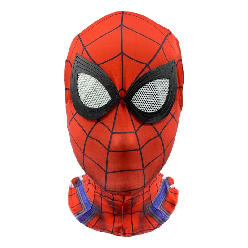 PS4 Spiderman mask Потрясающая маска Человека-паука 3D цифровая печать красные черные линзы Человека-паука маска принадлежности для Хэллоуина супергерой косплей реквизит - Цвет: PS4 Spiderman mask