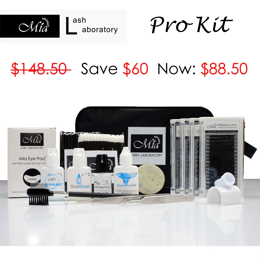 [Комплект] Профессиональный набор для ресниц индивидуальный удлинитель