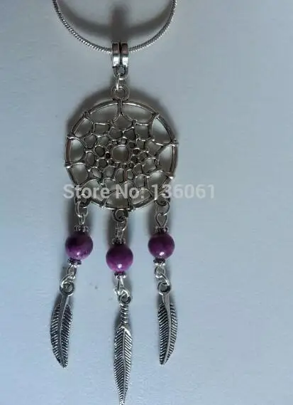 Vintage Silver Dream Catcher Necklace Charm Mixed Style Statement Collar Choker Chain Pendants For Women DIY Jewelry | Украшения и