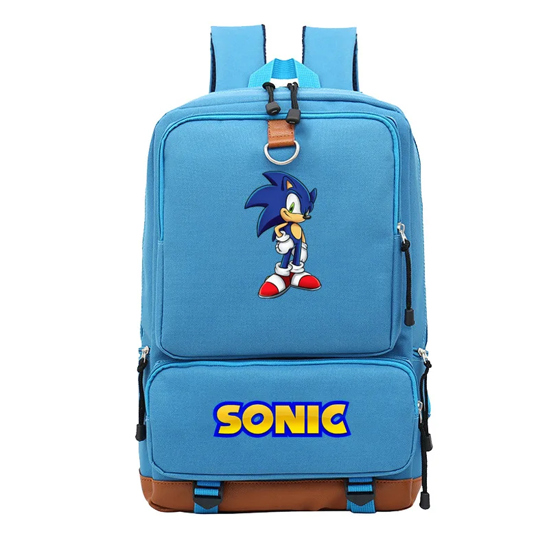 Милый мультипликационный рюкзак Super Sonic женский и мужской повседневный для