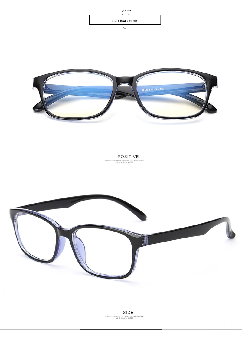 Модные Анти усталость прозрачные линзы защита для глаз оправа очков Женский