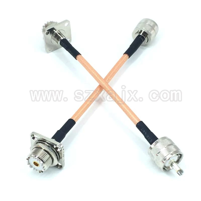 JX 1 шт. PL259 UHF штекер на гнездо SO239 фланец 4 отверстия Панельное крепление RG142