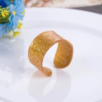 round gold 8 X серебряных/золотых акриловых колец для салфеток, держатель для салфеток, для свадьбы, отеля, вечерние, для ужина - Цвет: round gold