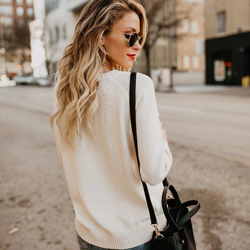 Autumn Winter Women O-neck Knitted Sweaters Heart Cute Long Sleeve Pullover Knitting Sweater Casual Patchwork Pullovers | Женская одежда