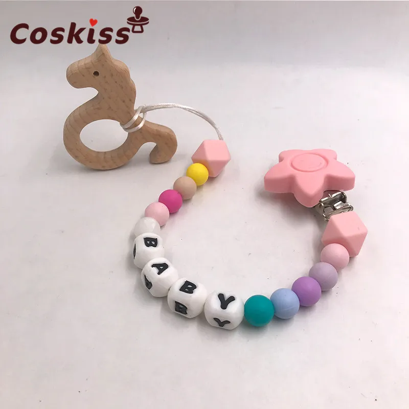 Wooden Teethers 11pc Nature Baby Teething Toy Organic Eco-friendly Infants Nursing Teething Holder Nursing Baby Teether Gift