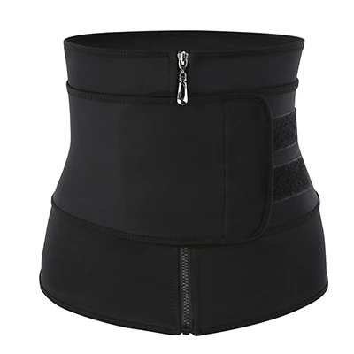 Black Корсет для талии, для похудения, спортивные тренировки, Корректирующее белье для тела, на молнии, животик, сжигание жира, пояс для живота, моделирующее белье - Цвет: Black