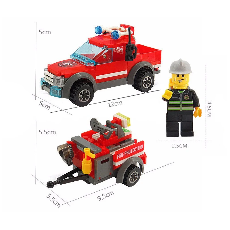 KAZI Fire Vehicle конструктор автомобиль вертолет модель строительные блоки Brinquedos