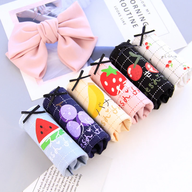 Girl Young Ladies Student female cotton panties briefs Strawberry print Women underwear ladies underpants lingerie |
