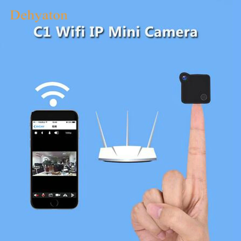 

Dehyaton C1 Mini Wifi Camera IP Cam Wearable 720P HD H.264 Body Camera Wireless Motion Detection Mini DV Camera Bike Camera