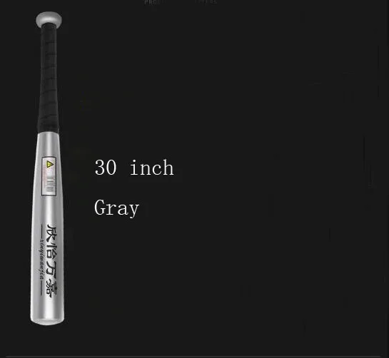 Gray-30inch Бейсбольной битой Железный Бейсбол полюс автомобиля тренажерный зал дома бейсбольной битой s self-защитные палочки с усиленных защитных металлических стержней - Цвет: Gray-30inch