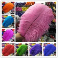 holiday decorations 50pcs beautiful multicolor ostrich feathers 18 20 inch 45 50cm wholesale decoration
