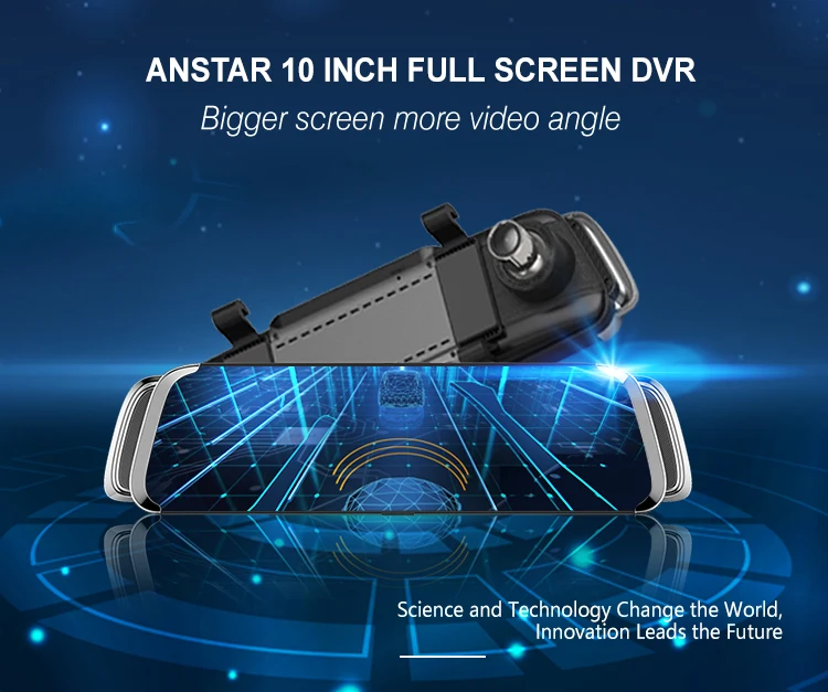 ANSTAR 4G Автомобильная камера 10 дюймов зеркало заднего вида Android 5,1 gps Автомобильный видеорегистратор видео регистратор WiFi Bluetooth двойной объектив регистратор видеорегистратор