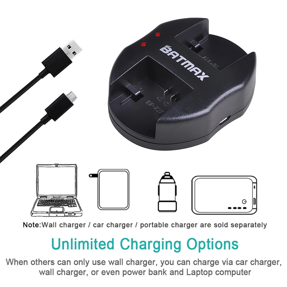 Двойное зарядное устройство USB для Canon HF R306 M506 R32 R48 R38 M52 M56 M60 R36 R46 2 шт.|Цифровые