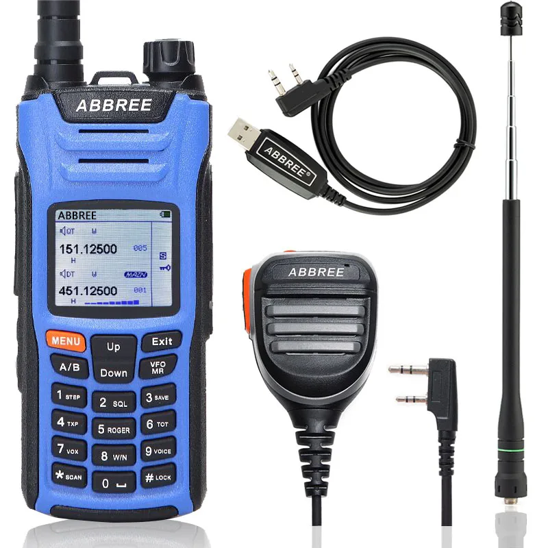 as pic show 4 ABBREE AR-F6 рация Многополосная многофункциональная VHF UHF DTMF 999CH VOX DTMF SOS сканирование секундомер Ham двухстороннее радио - Цвет: as pic show 4