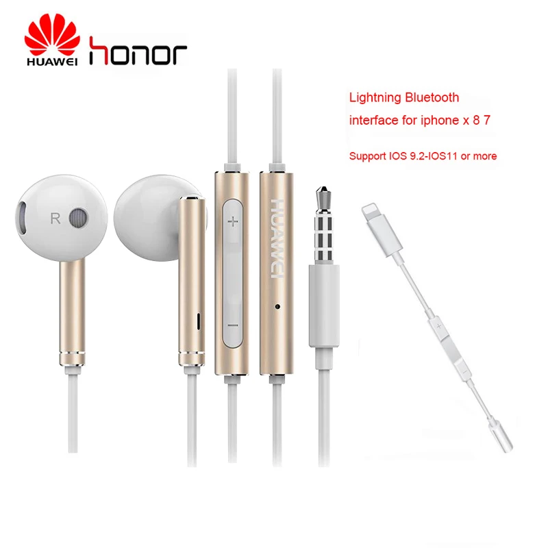 Новинка наушники huawei Honor AM116 с микрофоном регулятор громкости динамик