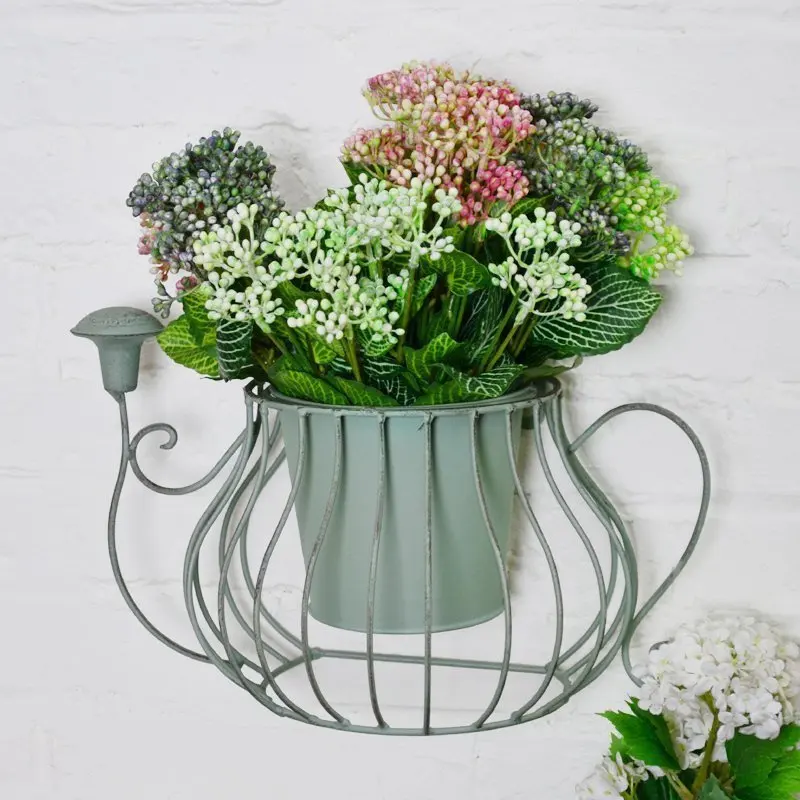 Антикварная железная подставка для полива цветов настенное украшение магазина