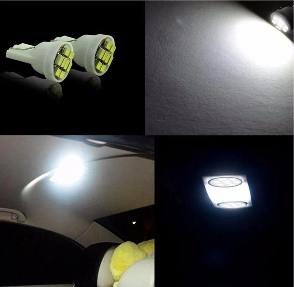 

Kit 20 Duas Lampada Led T10 Meia Luz Teto Placa 8-smd Branca