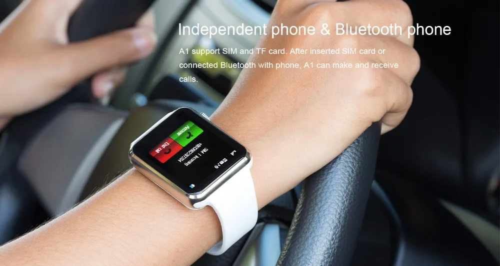 A1 Смарт-часы для мужчин для телефона Android Apple Watch Поддержка 2G Sim TF карта 0.3MP камера Bluetooth Smartwatch для женщин и детей