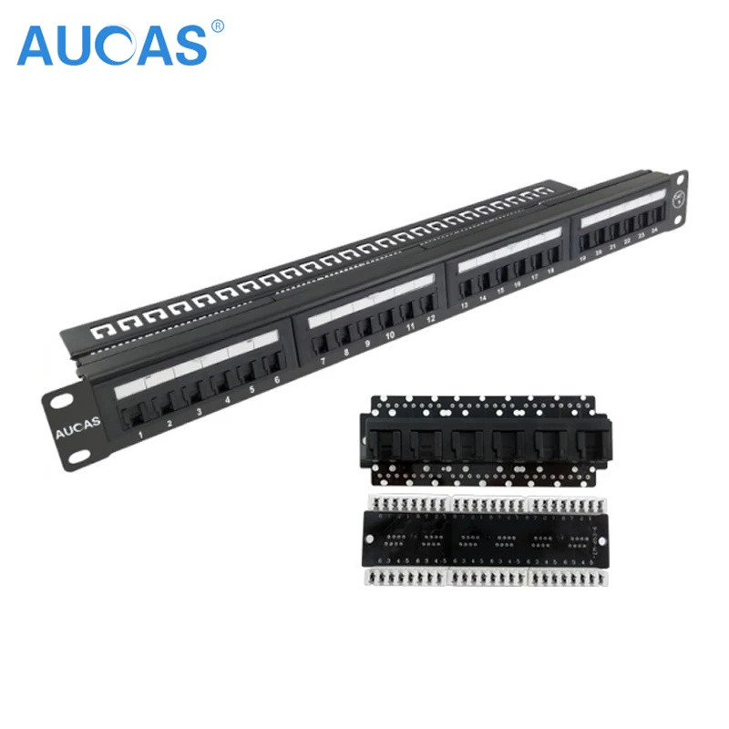 AUCAS Гбит CAT6 24 порта RJ45 патч Панель рамка rj45 адаптеры Keystone Кабельный