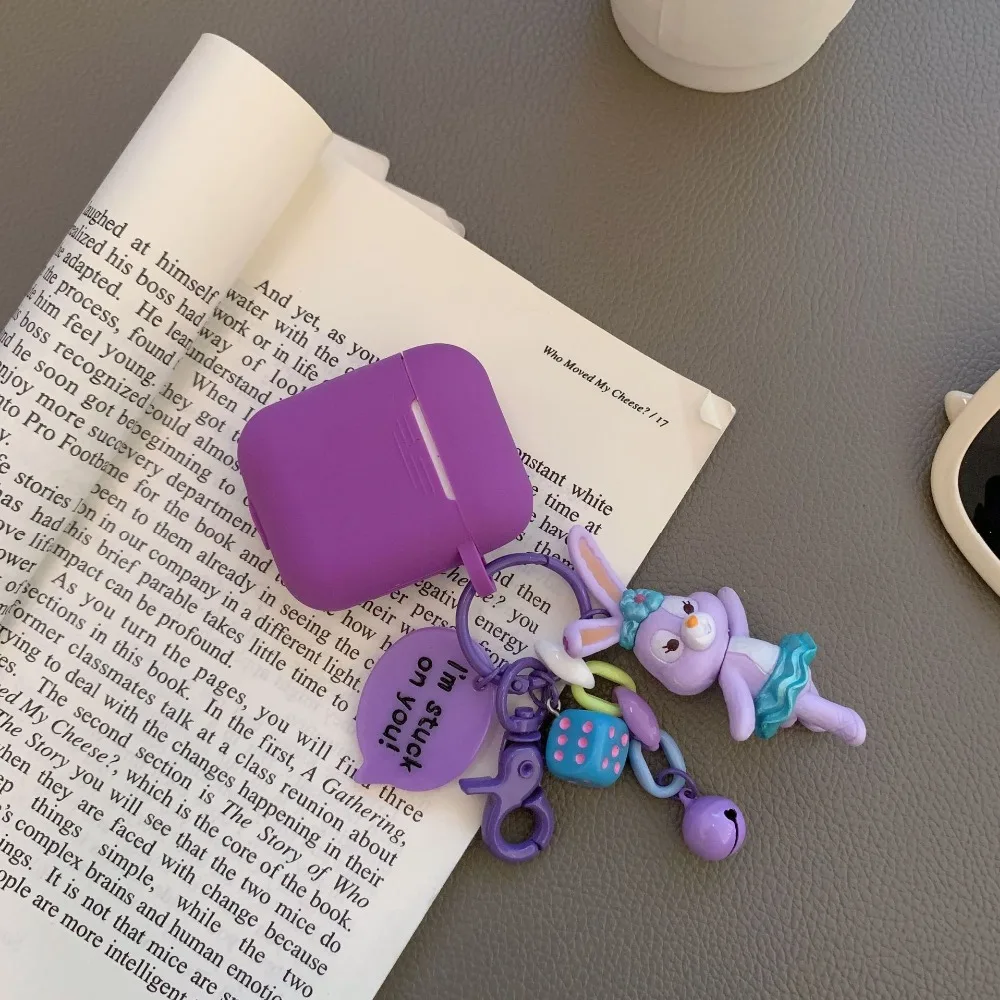 Силиконовый чехол с мультяшным медведем и кроликом для Apple Airpods, Чехол Air pods, аксессуары, Bluetooth наушники, наушники, защитный чехол