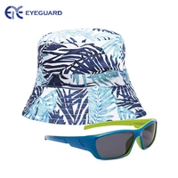 eyeguard uv400 boys kids sunglasses and sun hats combo children beach cap