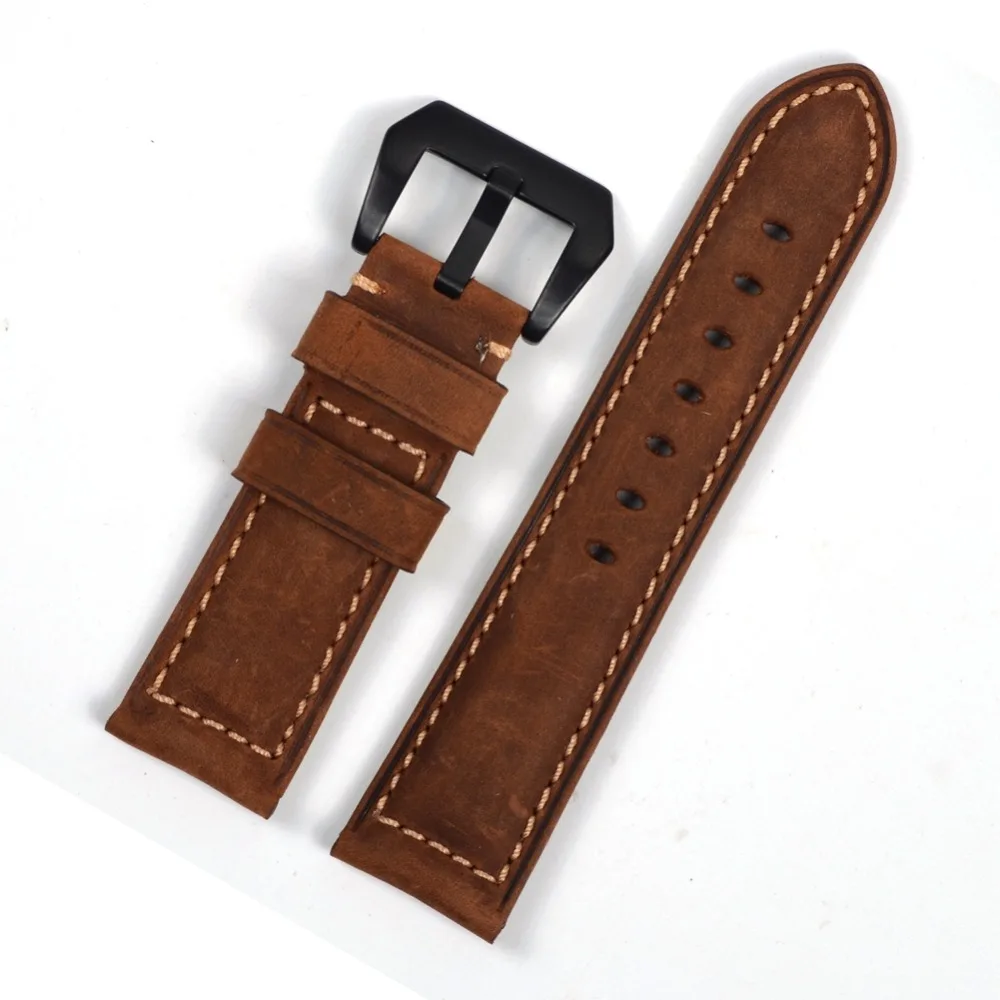 Ремешок из натуральной телячьей кожи для наручных часов 22/24/26 мм | Наручные часы