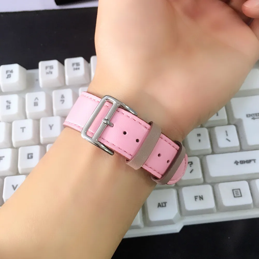 Кожаный ремешок для Apple watch band 38 мм 42 iwatch 40 44 кожаный браслет часов 4 3 2 1 herme|Ремешки