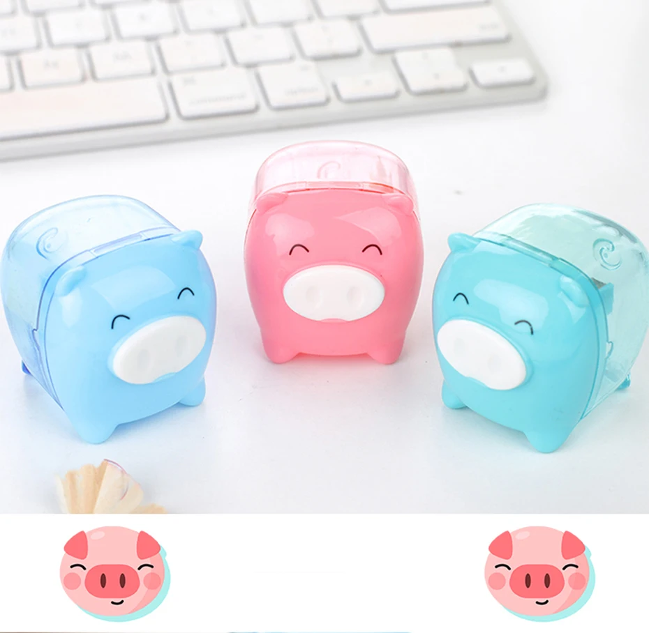 Deli Pig точилки для карандашей 4 цвета Канцтовары Школьные офисные принадлежности Механическая Милая точилка для карандашей детский карандаш для школьников