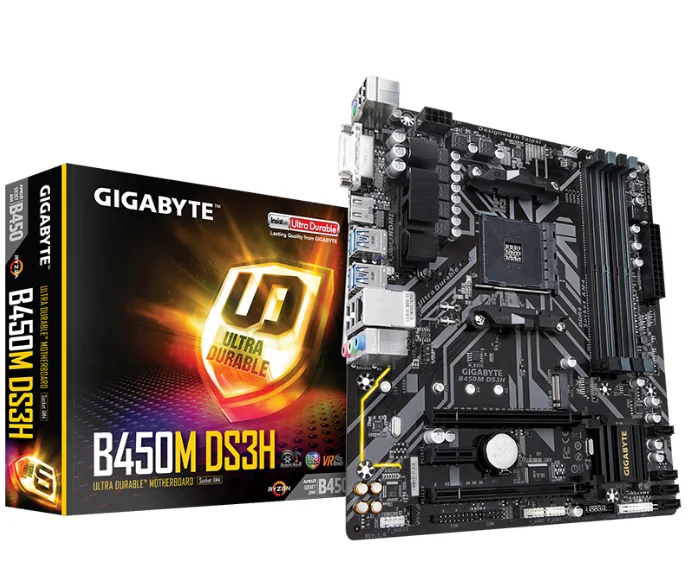 GA-B450M DS3H материнская плата для Gigabyte B450M DS3H B450 AM4 DDR4 поддерживает R3 R5 R7 1700 2600 2700