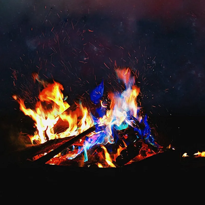 

Magic Fire Outdoor Activities Party Color Flame Powder Bonfire Camping Powder Bonfire Sachets Hiking Survival Tools