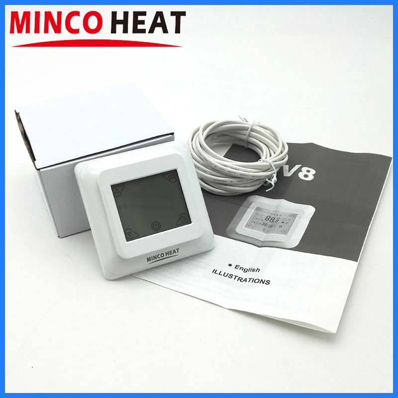 Minco Heat Новый сенсорный экран 6 раз программируемая система отопления пола на